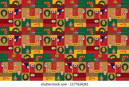 Christmas wallpaper.
Seamless winter packaging paper.
December's wrapping paper.
Cute decoration.