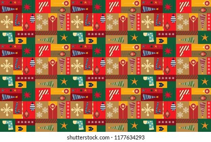 Christmas wallpaper.
Seamless winter packaging paper.
December's wrapping paper.
Cute decoration.