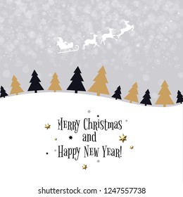Papel de escritorio navideño con árbol de navidad con malla degradada, ilustración vectorial
