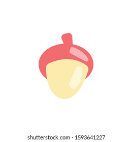 Christmas walnut yellow and red vector illustration