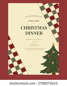 Diseño de cartel de cena cálida de Navidad