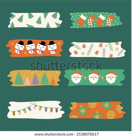 Christmas washi tape pattern set