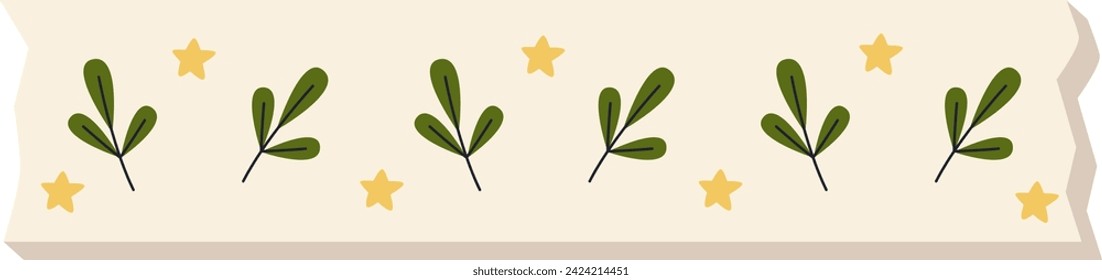 Christmas Washi Tape Vector Illustration