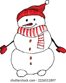 Christmas water color funny vector