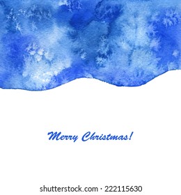 Christmas watercolor abstract background. Vector template.