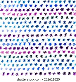 Christmas watercolor snowflakes seamless background. Vector illustration, winter theme.