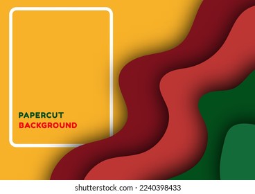 Christmas wave for background or paper cut shapes.