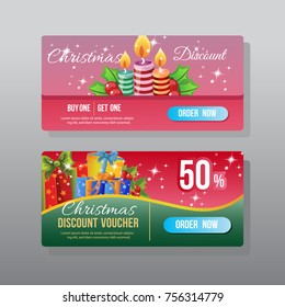 christmas web banner with present