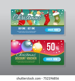 christmas web banner with socks
