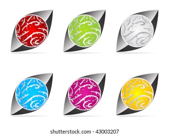 christmas web buttons different colors