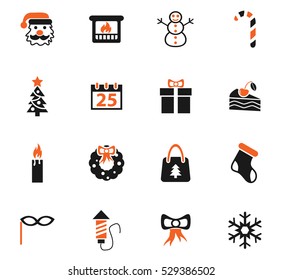 christmas web icons for user interface design