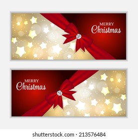 Christmas Website Banner and Card Background Vector Illustration EPS10 