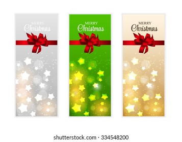 Christmas Website Banner and Card Background Vector Illustration EPS10 