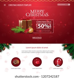 Christmas Website Template With Christmas Gifts