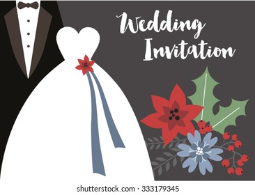 Christmas Wedding Invitation