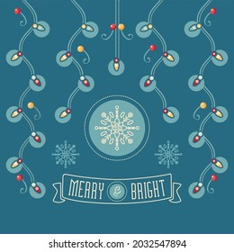 Christmas Weihnachten Noel Christmas Christmas Garland Happy Christmas vector greeting card