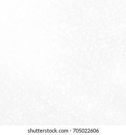 Christmas white abstract background with sparkles. New Year holiday vector design with bokeh lights