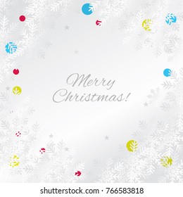Christmas white background. White snowflakes on white background. Sale banner
