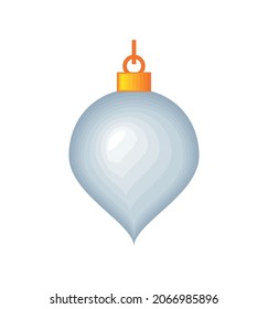 christmas white ball vector icon