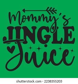 Christmas Wine T-Shirt Design, Vector File.