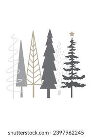 Christmas winter background design. Christmas greeting card or invitation design. Vector frame with hand drawn