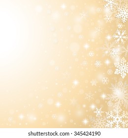 Christmas winter background with falling snowflakes