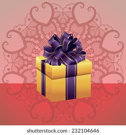 Christmas winter background with presents. Vector illustration
