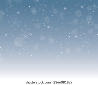 Christmas and winter background with snowflake icons and glow