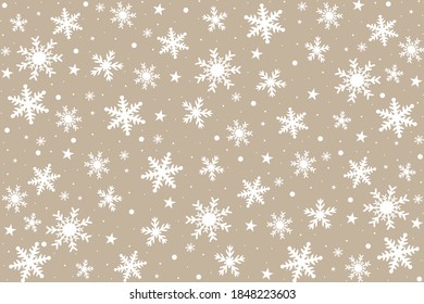 Christmas and winter background of snowflakes.