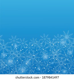 Christmas winter background with snowflakes