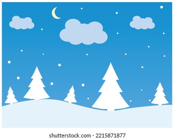 Christmas winter background with snowflakes.