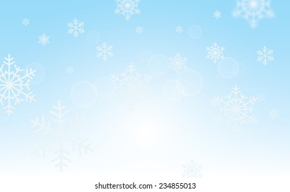 Christmas or winter background with snowflakes.