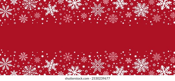 Christmas winter background with snowflakes