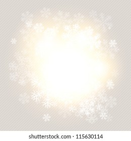 Christmas winter background with snowflakes. Vector illustration.