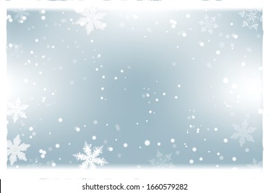 Christmas Winter Background With Snowflakes.Holiday Greeting Card With Snowflake Background.for Text,sale And More.