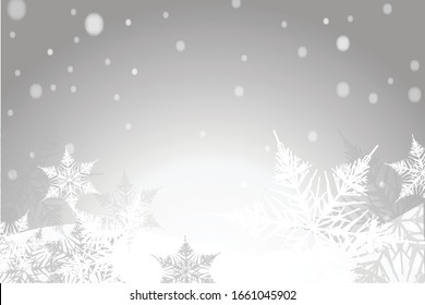 Christmas winter background with snowflakes.Holiday greeting card with snowflake background.for text,sale and more.