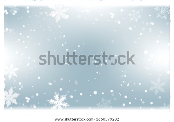 クリスマスの冬の背景に雪片 雪片の背景にホリデーグリーティングカード テキスト 販売など のベクター画像素材 ロイヤリティフリー