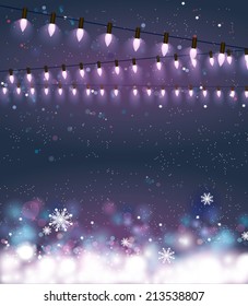 Christmas winter background. Vector Illustration.