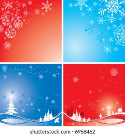 Christmas winter background, vector illustration