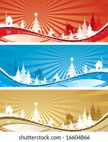 Christmas winter backgrounds, vector illustration