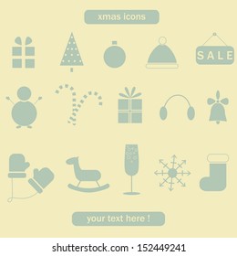 Christmas and winter collection of icons. Vector format. Eps 10