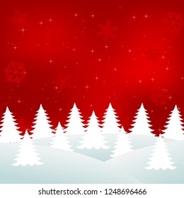 Christmas winter forest
