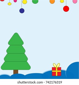 Christmas in the winter forest