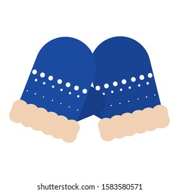 Christmas winter gloves icon - Vector illustration design