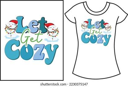 Christmas Winter groovy SVG T shirt design. Christmas gift t-shirt for the family.