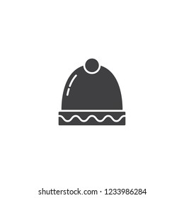 Christmas winter hat icon vector