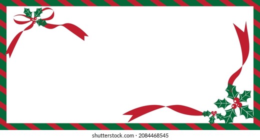Christmas and winter holiday background. Christmas decoration frame illustration for background, banner, template design. Vector illustration.