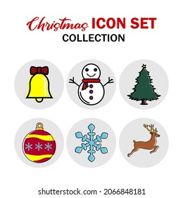 Christmas and Winter icon set collection - flat design