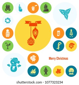 Christmas and Winter Icons Collection. Colorful. Simple and Minimalistic Style. Vector