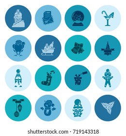 Christmas and Winter Icons Collection. Monochrome color. Simple and Minimalistic Style. Vector
